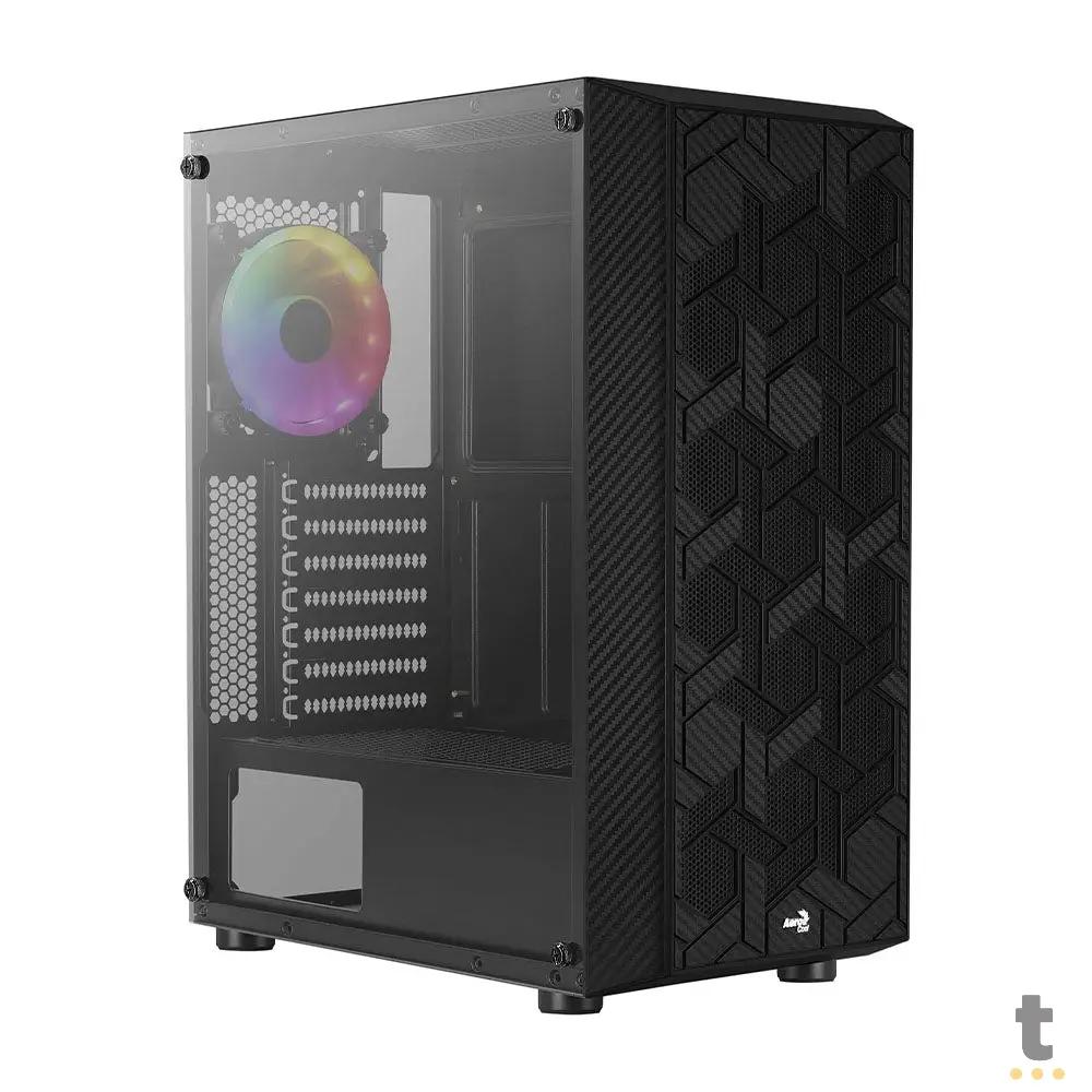 Gabinete Gamer Aerocool Mid Tower Hive FRGB Preto Com Lateral em Vidro Temperado - 72997 Truedata