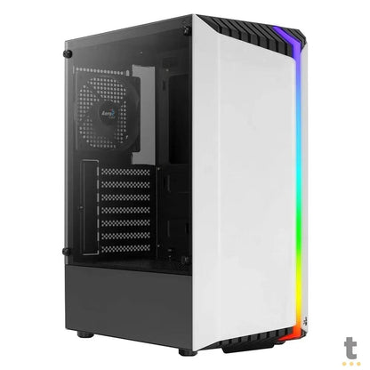 Gabinete Gamer Aerocool Mid Tower Rgb Bionic Branco Com Lateral em Vidro temperado - 73874 Truedata