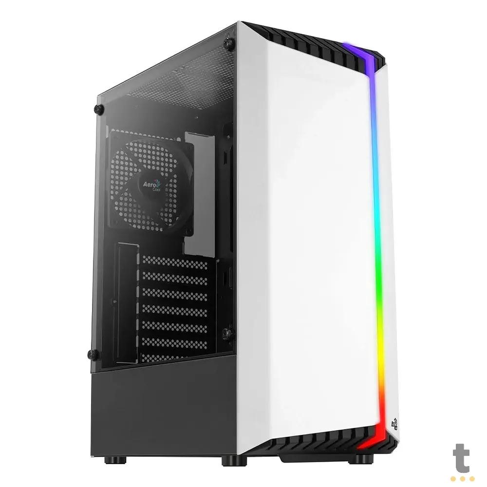 Gabinete Gamer Aerocool Mid Tower Rgb Bionic Branco Com Lateral em Vidro temperado - 73874 Truedata