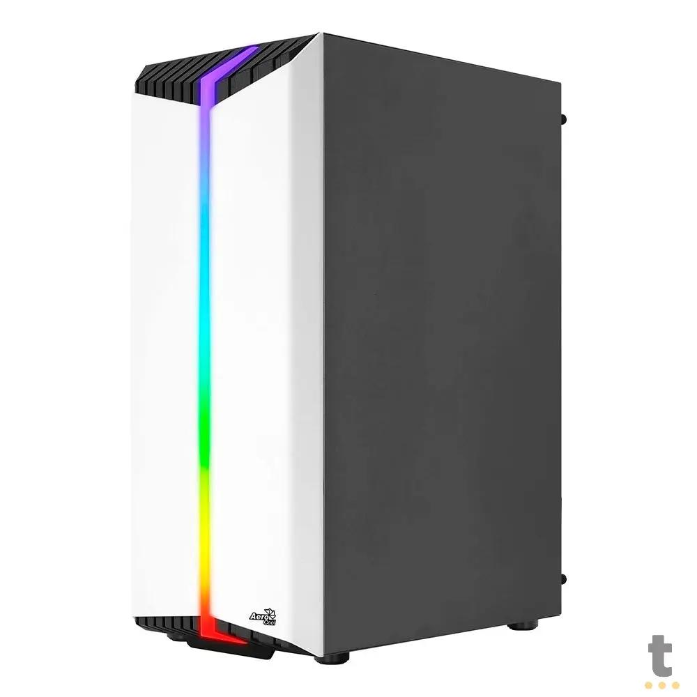 Gabinete Gamer Aerocool Mid Tower Rgb Bionic Branco Com Lateral em Vidro temperado - 73874 Truedata