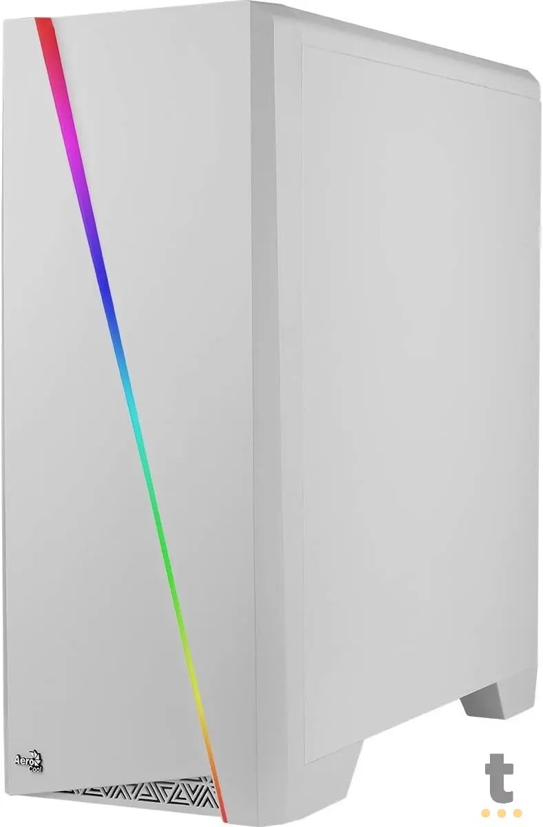 Gabinete Gamer Aerocool Mid Tower Rgb Cylon Com lateral acrílico Branco - Pn 67630 Truedata