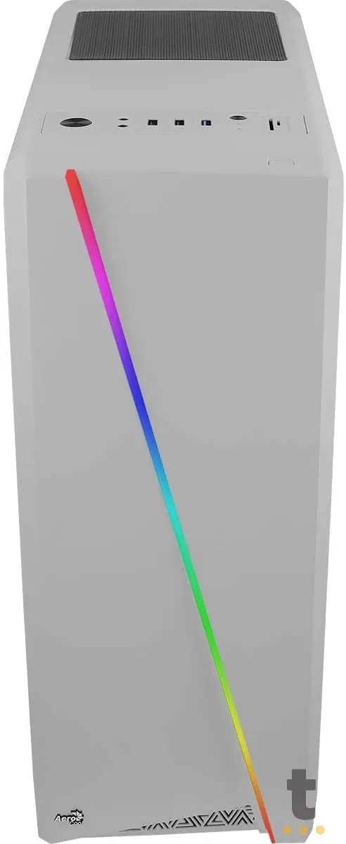 Gabinete Gamer Aerocool Mid Tower Rgb Cylon Com lateral acrílico Branco - Pn 67630 Truedata