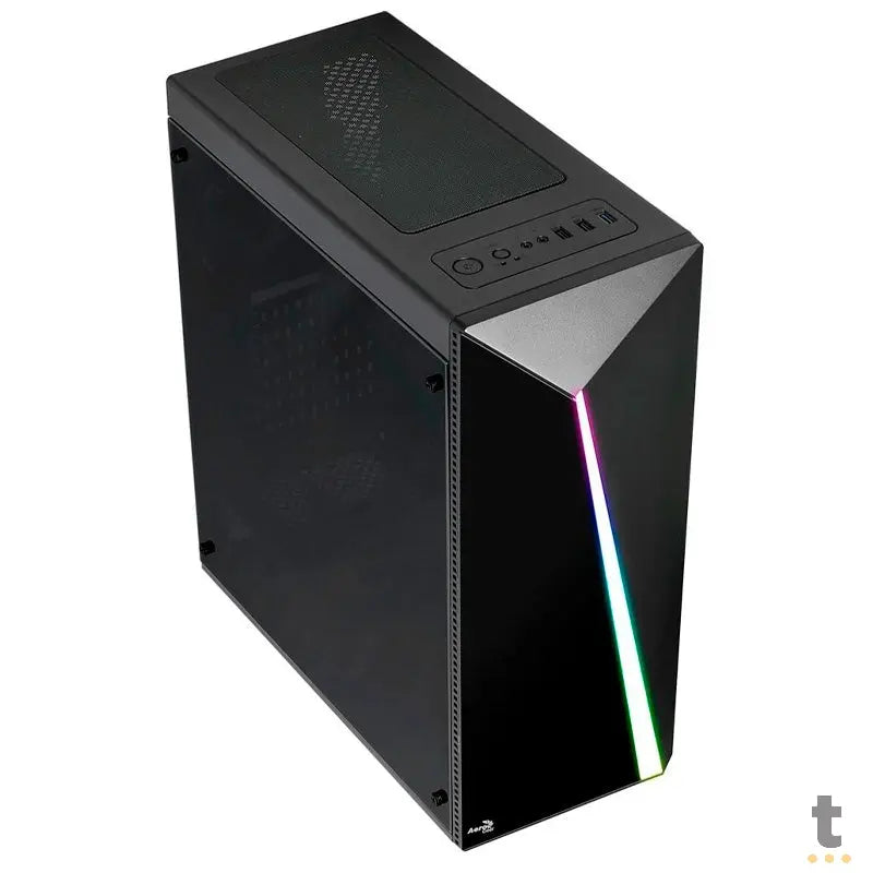 Gabinete Gamer Aerocool Mid Tower Rgb Shard Com lateral acrílico - Pn 67989 Truedata