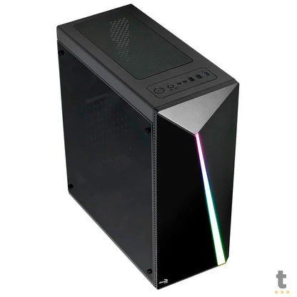 Gabinete Gamer Aerocool Mid Tower Rgb Shard Com lateral acrílico - Pn 67989 Truedata