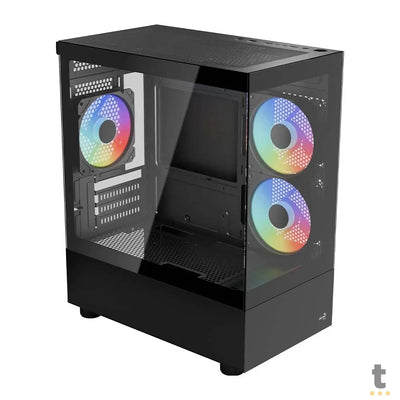 Gabinete Gamer Aerocool Mini Tower Viewport Com lateral e Frente em Vidro Temperado - 84920