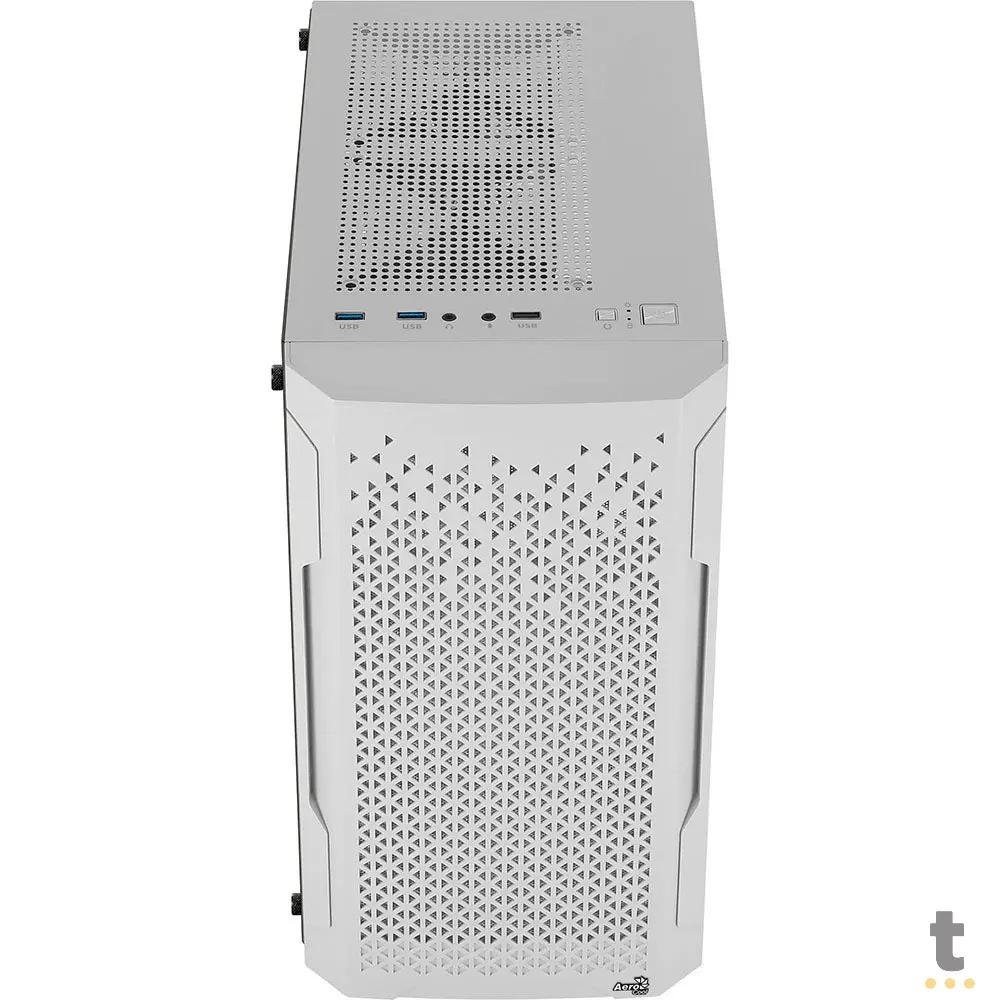 Gabinete Gamer Aerocool Mini Trinity Com lateral em Vidro Temperado Branco - 73881 Truedata