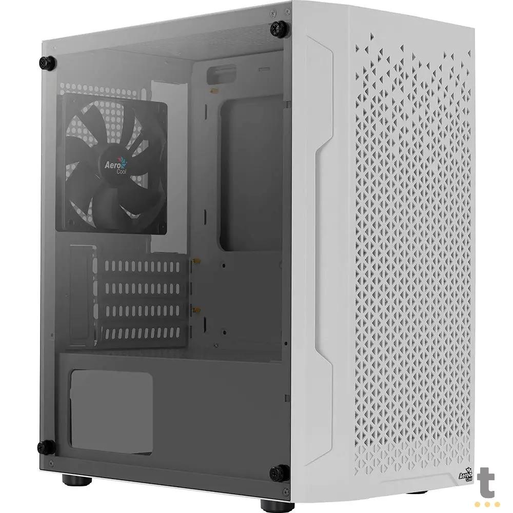 Gabinete Gamer Aerocool Mini Trinity Com lateral em Vidro Temperado Branco - 73881 Truedata
