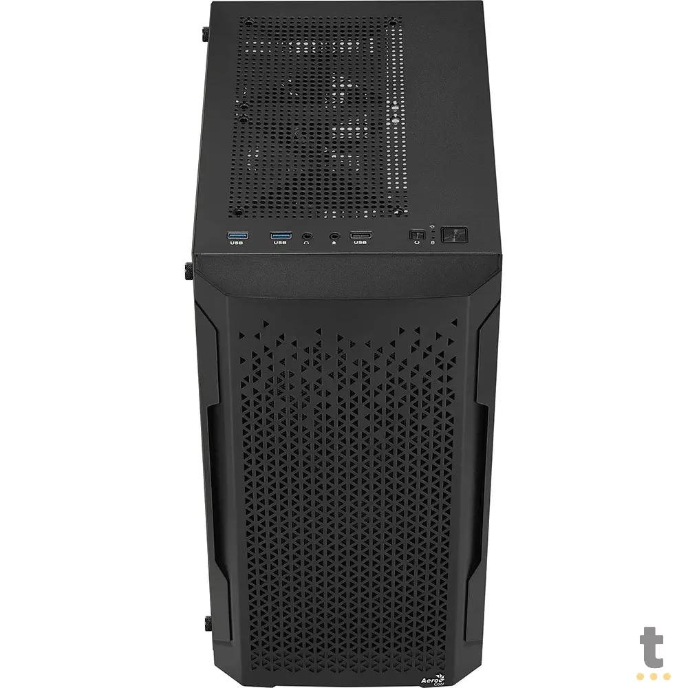 Gabinete Gamer Aerocool Mini Trinity Com lateral em Vidro Temperado Preto - 73880 Truedata