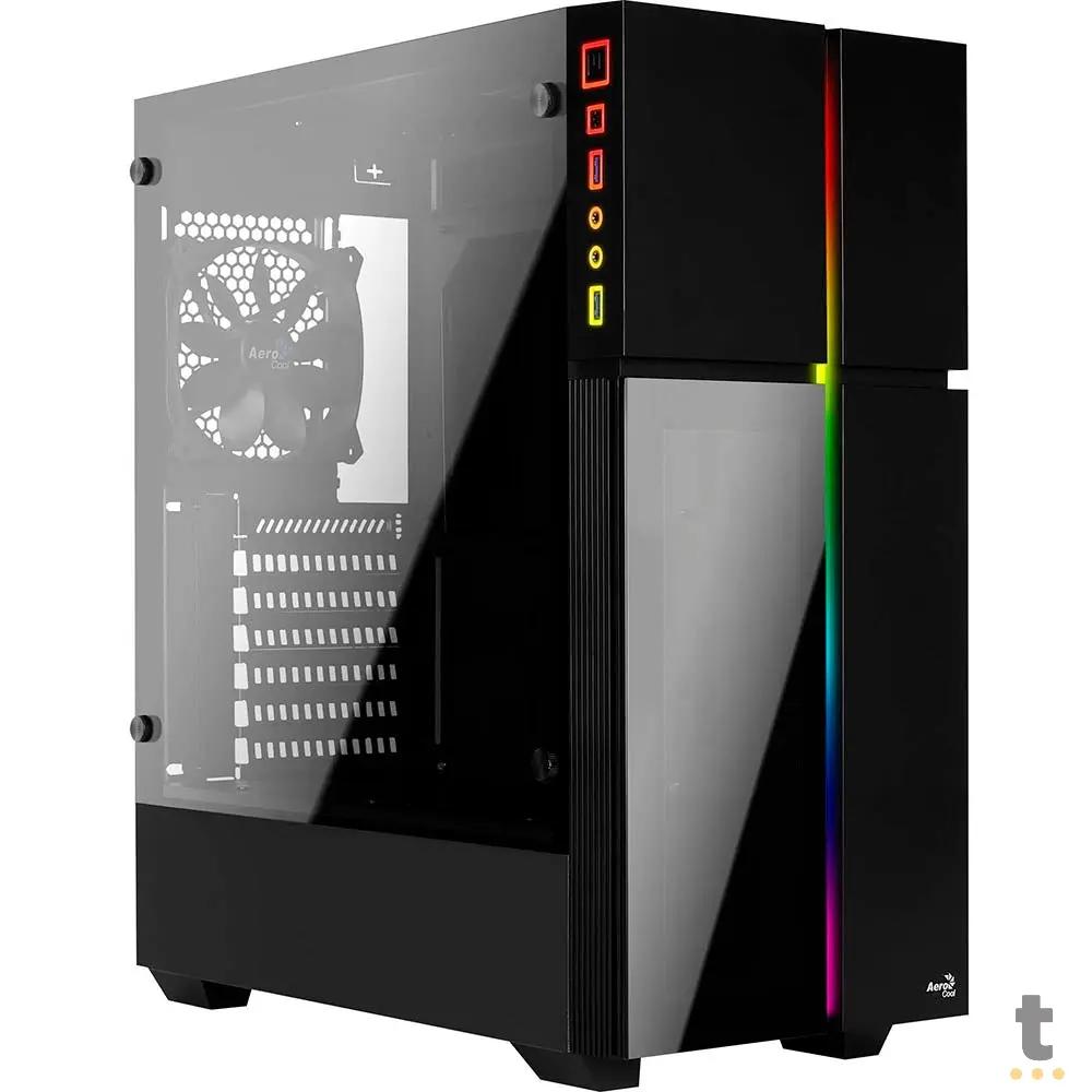Gabinete Gamer Aerocool Playa Mid Tower Rgb Com lateral em Vidro Temperado - Pn 67967 Truedata