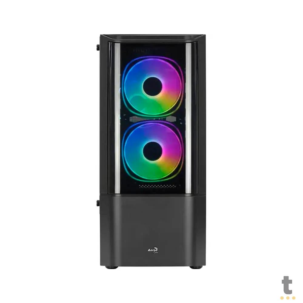 Gabinete Gamer Aerocool Quantum V2 Mid Tower C/ Fan Rgb e lateral em Vidro Temperado - Pn 73875 Truedata