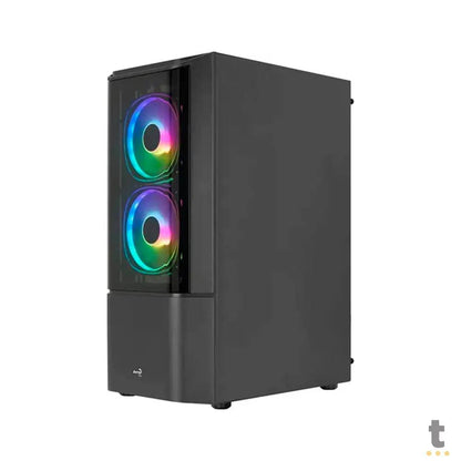 Gabinete Gamer Aerocool Quantum V2 Mid Tower C/ Fan Rgb e lateral em Vidro Temperado - Pn 73875 Truedata