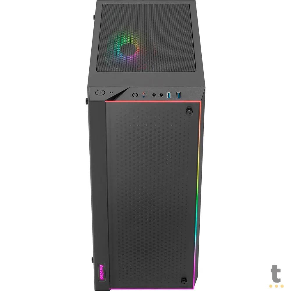 Gabinete Gamer Aerocool Skribble Mid Tower Rgb Com lateral em Vidro Temperado - Pn 78107 Truedata