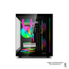 Gabinete Gamer C3Tech Aquarius Mid Tower C/ Frente e Lateral em Vidro Temperado e RGB S/ Fonte Preto - MT-G810BK Truedata
