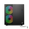 Gabinete Gamer C3Tech Aquarius Mid Tower C/ Lateral em Vidro Temperado S/ Fonte Preto - MT-G710BK Truedata