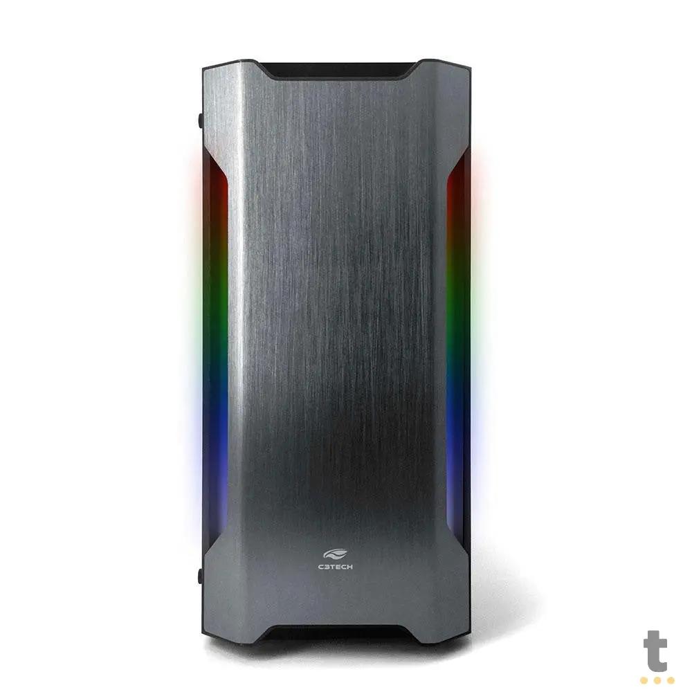 Gabinete Gamer C3Tech Mid Tower Rgb Com lateral Vidro Temperado - MT-G680SBK Truedata
