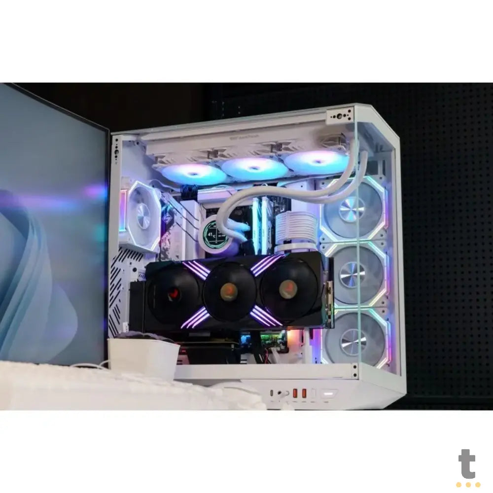 Gabinete Gamer Darkflash Atx DY470 Branco Com Lateral e Frente em Vidro Temperado ARGB - DY470 ARGB White Truedata
