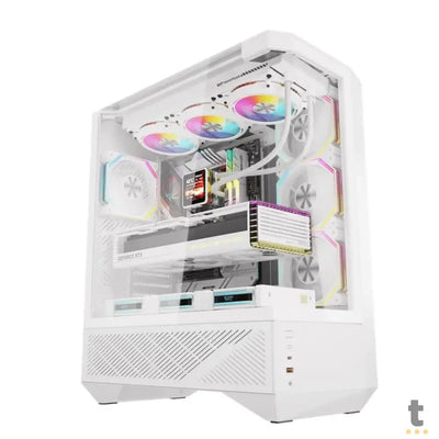 Gabinete Gamer Darkflash Mid Tower Atx DY460 Branco Com Lateral e Frente em Vidro Temperado ARGB - DY460 ARGB White