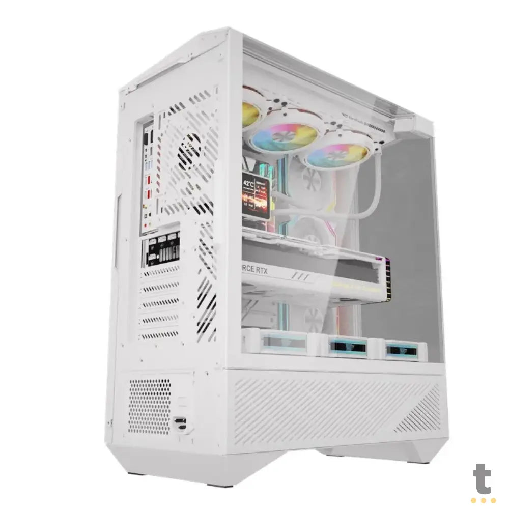 Gabinete Gamer Darkflash Mid Tower Atx DY460 Branco Com Lateral e Frente em Vidro Temperado ARGB - DY460 ARGB White Truedata