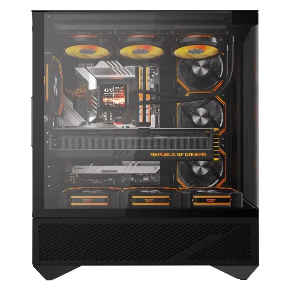 Gabinete Gamer Darkflash Mid Tower Atx DY460 Preto Com Lateral e Frente em Vidro Temperado ARGB - DY460 ARGB Black Truedata