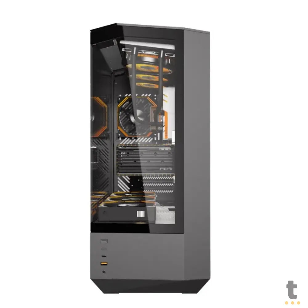 Gabinete Gamer Darkflash Mid Tower Atx DY460 Preto Com Lateral e Frente em Vidro Temperado ARGB - DY460 ARGB Black Truedata