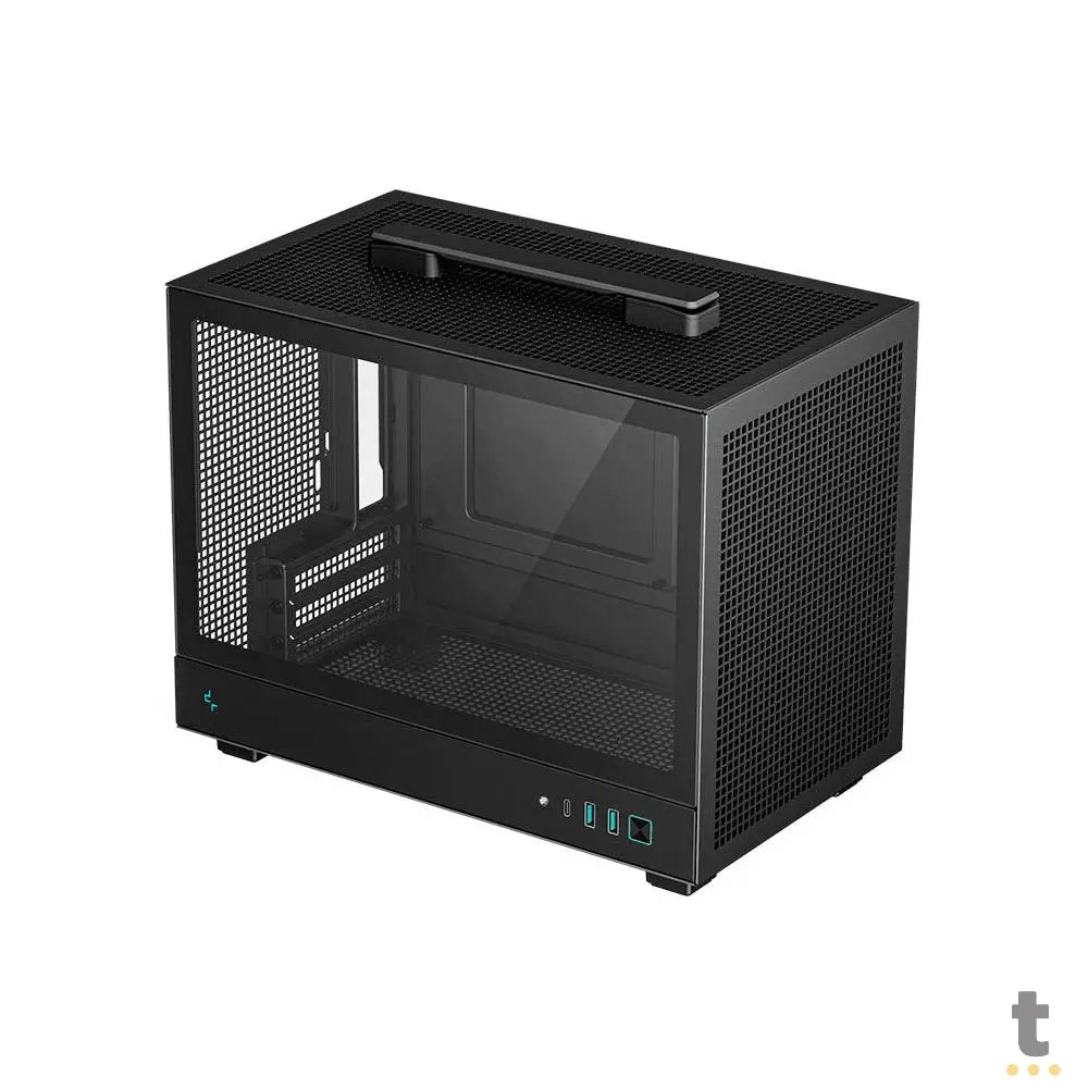 Gabinete Gamer Deepcool Mini Tower CH160 Preto Com Lateral em Vidro Temperado S/Fans - R-CH160-BKNGI0-G-1 Truedata