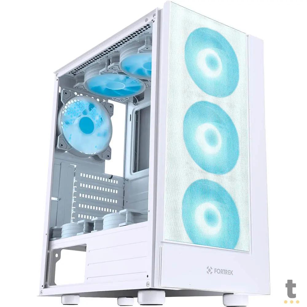 Gabinete Gamer Fortrek Cruiser Mid Tower C/ Fan Rgb e Lateral em Acrilico Branco - 80257 Truedata