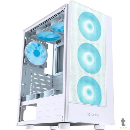 Gabinete Gamer Fortrek Cruiser Mid Tower C/ Fan Rgb e Lateral em Acrilico Branco - 80257 Truedata
