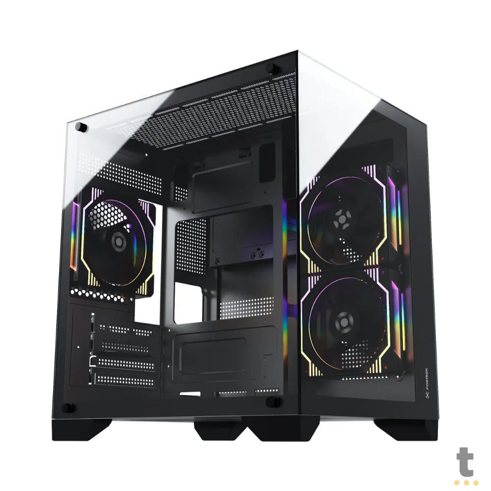 Gabinete Gamer Fortrek Mid Tower Clarity C/ Lateral Em Vidro Temperado Preto - 83456 Truedata