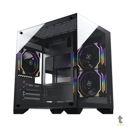 Gabinete Gamer Fortrek Mid Tower Clarity C/ Lateral Em Vidro Temperado Preto - 83456 Truedata