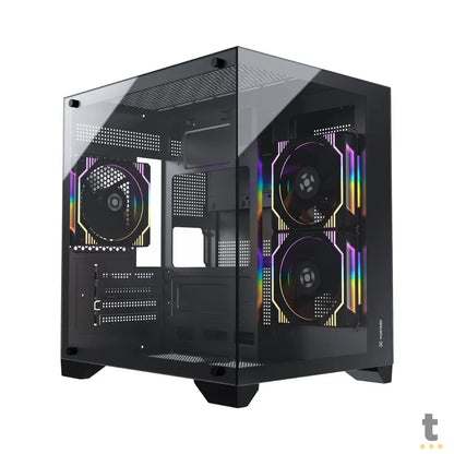 Gabinete Gamer Fortrek Mid Tower Clarity C/ Lateral Em Vidro Temperado Preto - 83456 Truedata
