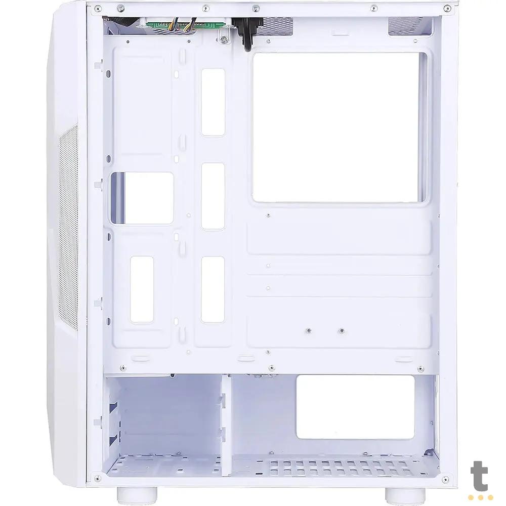 Gabinete Gamer Fortrek Mid Tower Holt Rgb Com lateral em Acrilico Branco - 80524 Truedata