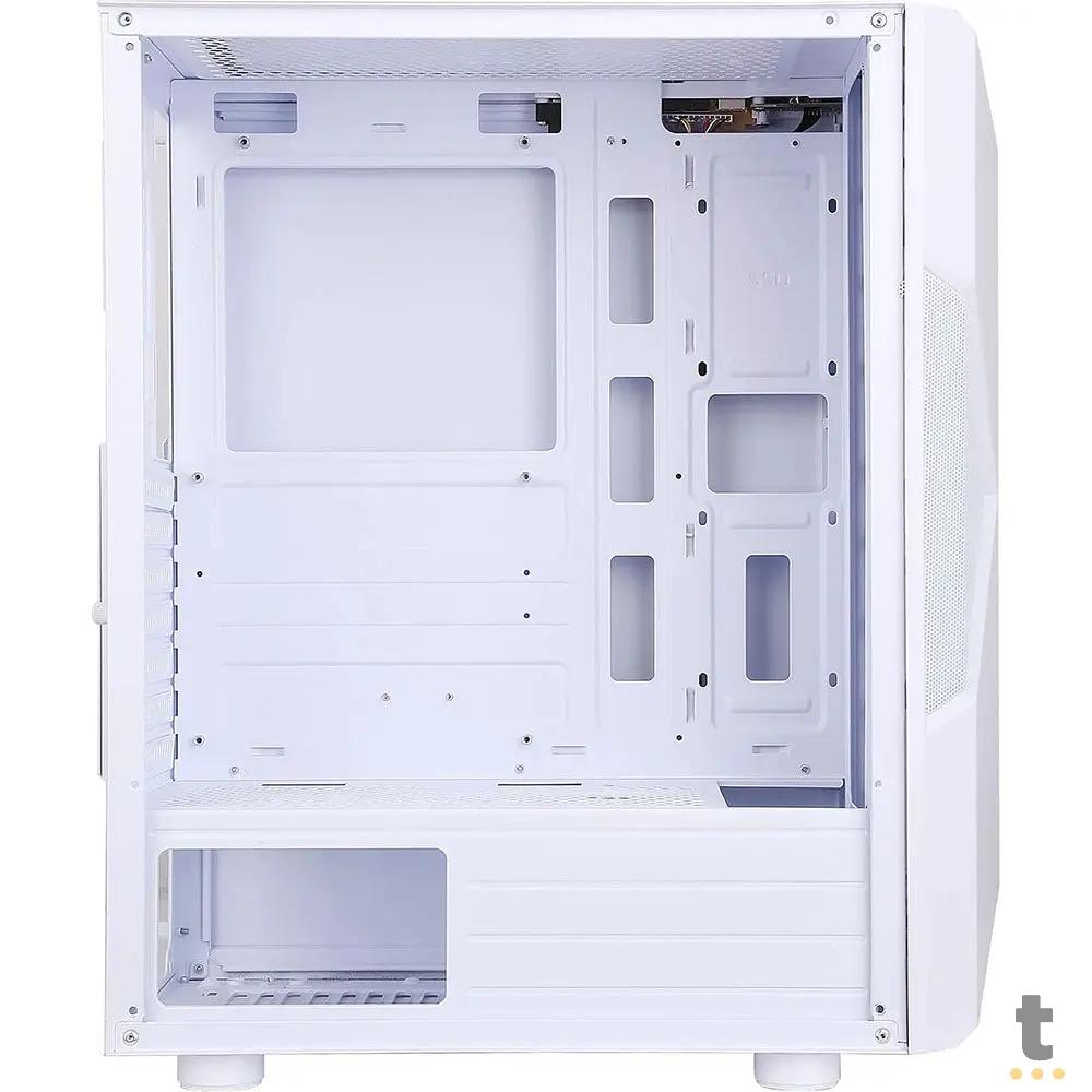 Gabinete Gamer Fortrek Mid Tower Holt Rgb Com lateral em Acrilico Branco - 80524 Truedata