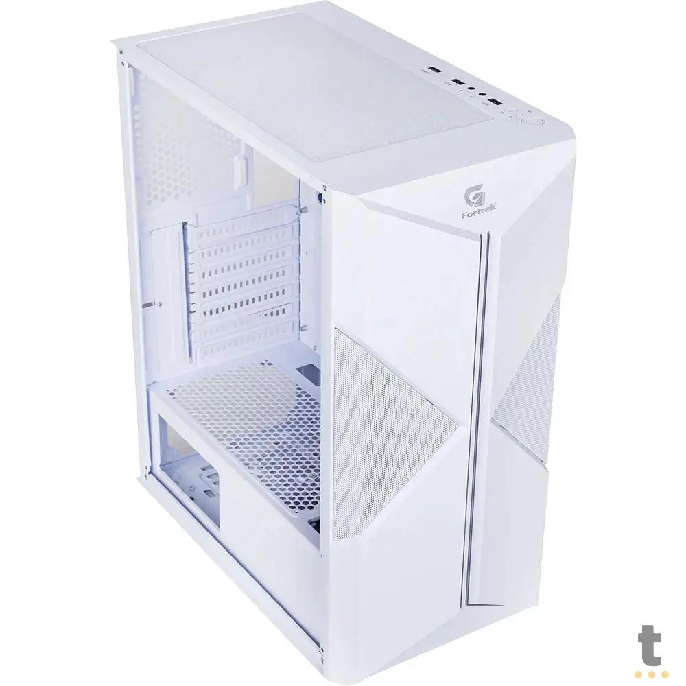 Gabinete Gamer Fortrek Mid Tower Holt Rgb Com lateral em Acrilico Branco - 80524 Truedata
