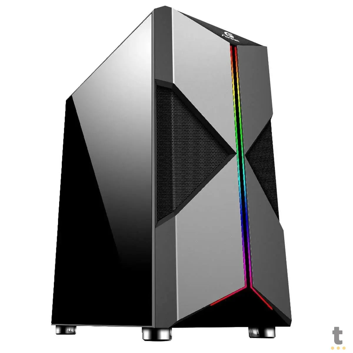 Gabinete Gamer Fortrek Mid Tower Holt Rgb Com lateral em Acrilico - Pn 70571 Truedata