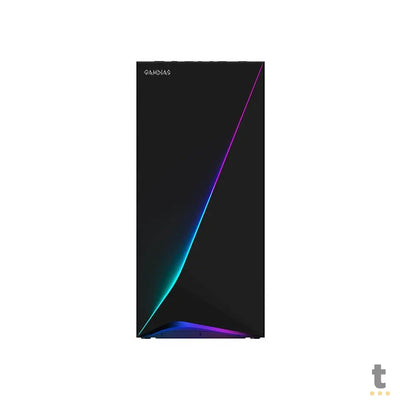 Gabinete Gamer Gamdias Mid Tower Argus E5 RGB Preto Com Lateral em Vidro Temperado S/Fans