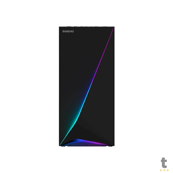 Gabinete Gamer Gamdias Mid Tower Argus E5 RGB Preto Com Lateral em Vidro Temperado S/Fans