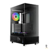 Gabinete Gamer Gamdias Mid Tower Atlas E1 Preto Com Lateral em Vidro Temperado +3 Fans ARGB Truedata
