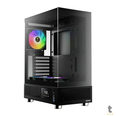 Gabinete Gamer Gamdias Mid Tower Atlas E1 Preto Com Lateral em Vidro Temperado +3 Fans ARGB