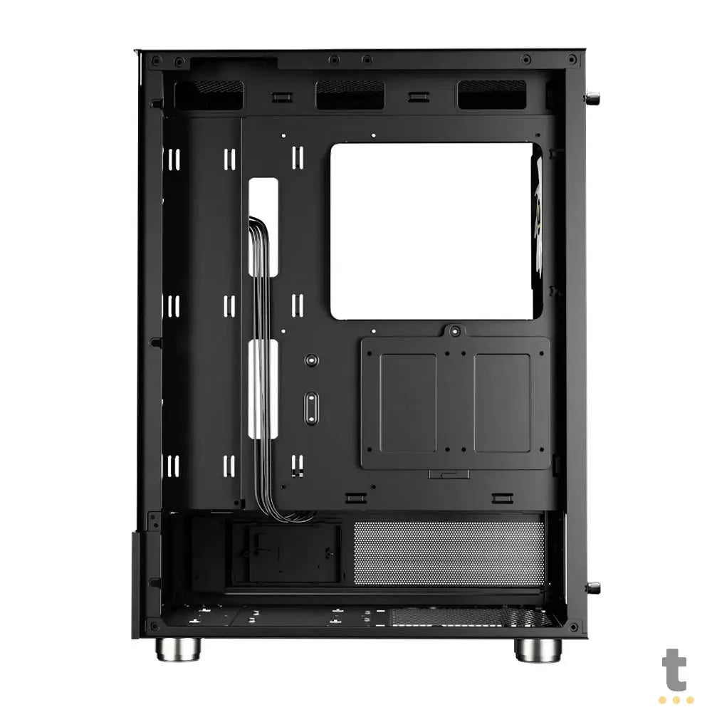 Gabinete Gamer Gamdias Mid Tower Atlas E1 Preto Com Lateral em Vidro Temperado +3 Fans ARGB Truedata