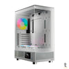 Gabinete Gamer Gamdias Mid Tower Atlas E1 WH Branco Com Lateral em Vidro Temperado +3 Fans ARGB Truedata