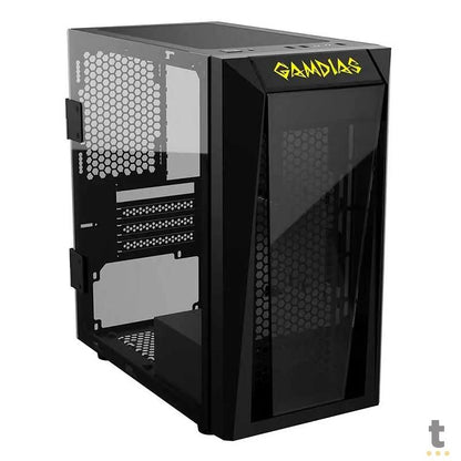 Gabinete Gamer Gamdias Mini Tower Talos E1 Preto Com Lateral em Vidro Temperado S/Fans- TALOS E1 S/FAN Truedata