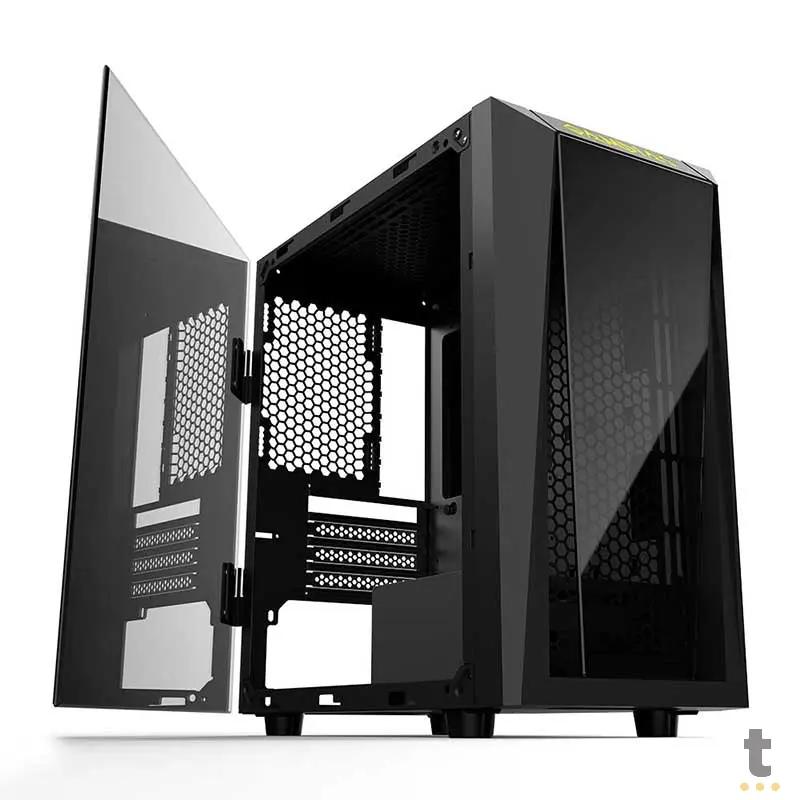 Gabinete Gamer Gamdias Mini Tower Talos E1 Preto Com Lateral em Vidro Temperado S/Fans- TALOS E1 S/FAN Truedata