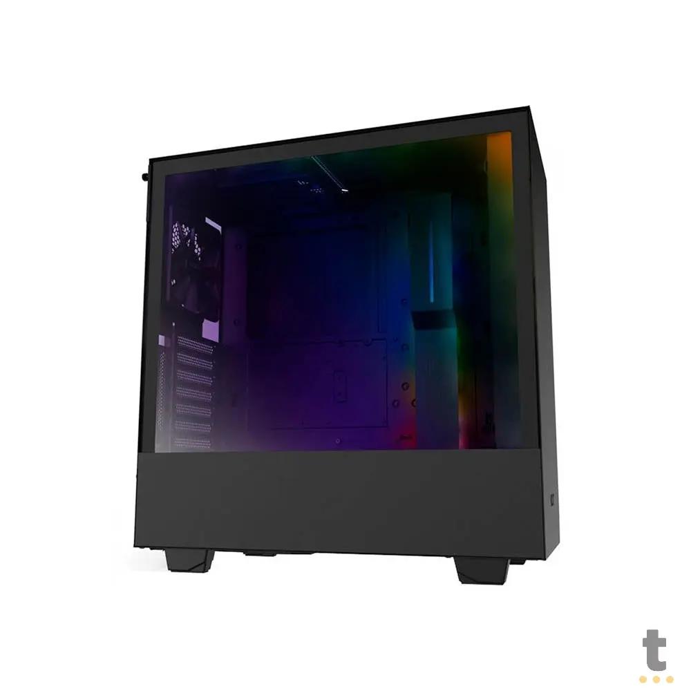 Gabinete Gamer NZXT Mid Tower H510i Preto Com Lateral em Vidro Temperado C/ 2 Fans 120mm - CA-H510I-B1 Truedata