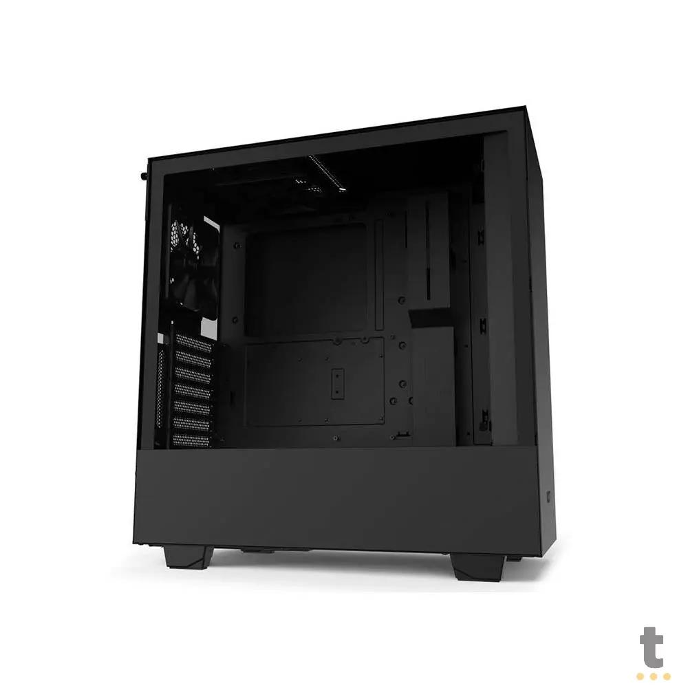 Gabinete Gamer NZXT Mid Tower H510i Preto Com Lateral em Vidro Temperado C/ 2 Fans 120mm - CA-H510I-B1 Truedata