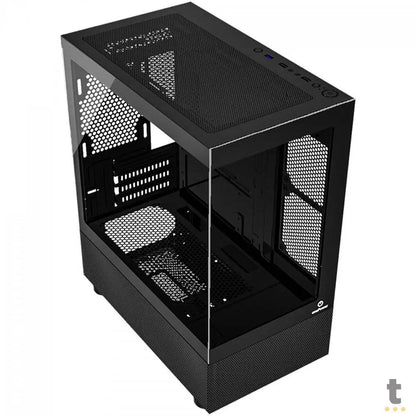 Gabinete Gamer Onepower Crystal Mid Tower lateral e Frontal em Vidro Temperado - CC-202B Truedata