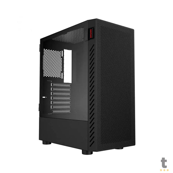 Gabinete Gamer PCYes Bolter Black Vulcan C/ Lateral em Vidro Temperado Preto - GBBVPBR