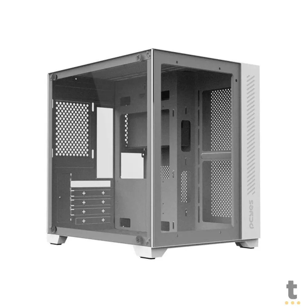 Gabinete Gamer PCYes Mid Tower Forcefield Branco Com Lateral e Frente em Vidro Temperado - GFFWGP Truedata