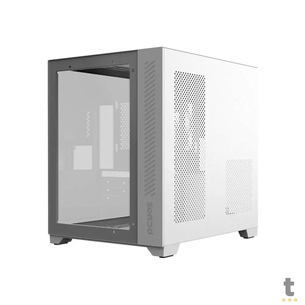 Gabinete Gamer PCYes Mid Tower Forcefield Branco Com Lateral e Frente em Vidro Temperado - GFFWGP Truedata