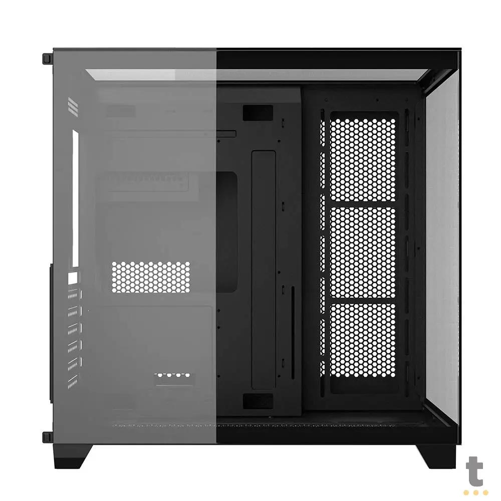 Gabinete Gamer PCYes Mid Tower Forcefield MAX Black Vulcan Preto Com Lateral e Frente em Vidro Temperado - GFFMAXBV Truedata