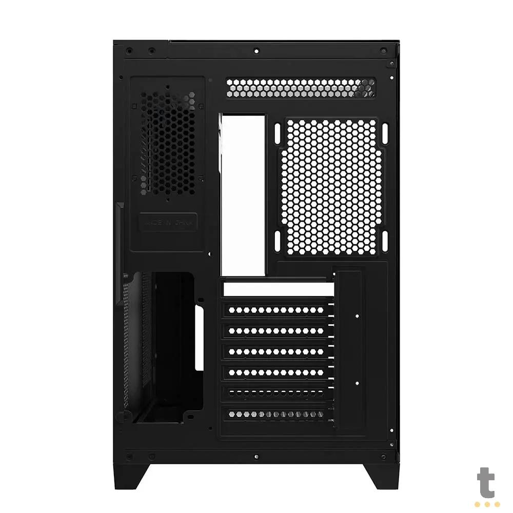 Gabinete Gamer PCYes Mid Tower Forcefield MAX Black Vulcan Preto Com Lateral e Frente em Vidro Temperado - GFFMAXBV Truedata